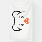 かわいい子犬ウインク 横断幕 (縦)
