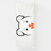 かわいい子犬ウインク 横断幕 (縦)