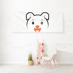 かわいい子犬ウインク 横断幕