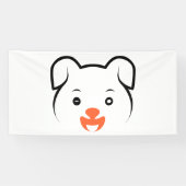 かわいい子犬ウインク 横断幕 (横)