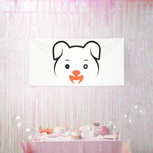 かわいい子犬ウインク 横断幕