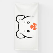 かわいい子犬ウインク 横断幕 (縦)