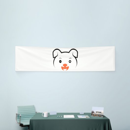 かわいい子犬ウインク 横断幕 (トレードショー)