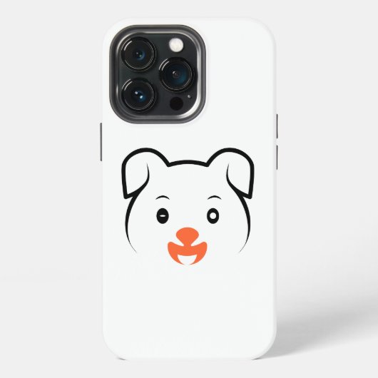 かわいい子犬ウインク iPhoneケース (裏面)