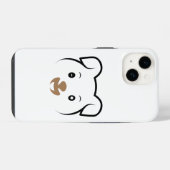 かわいい子犬ウインク iPhoneケース (裏面横)