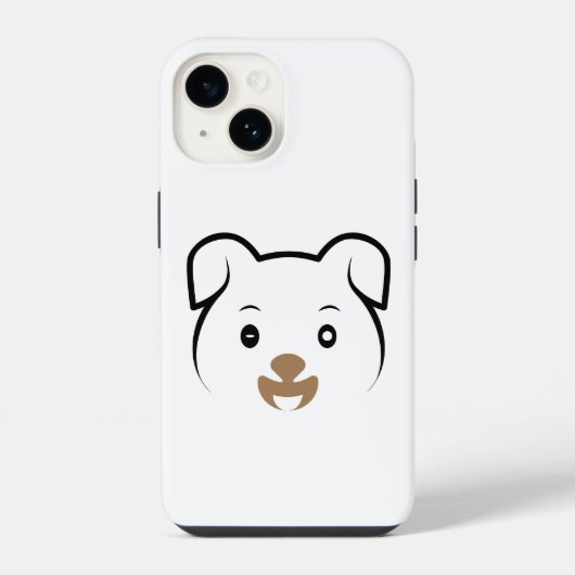 かわいい子犬ウインク iPhoneケース (裏面)