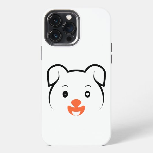 かわいい子犬ウインク iPhoneケース (裏面)
