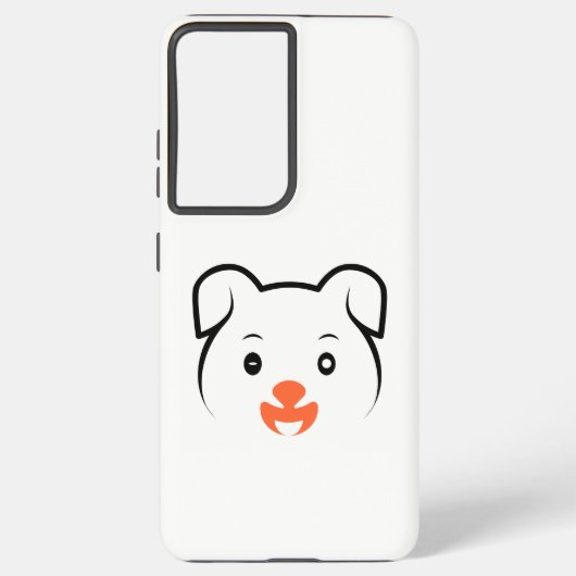 かわいい子犬ウインク SAMSUNG GALAXYケース (裏面)