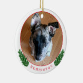 かわいい子犬カスタムの写真を両面に追加 セラミックオーナメント (右)