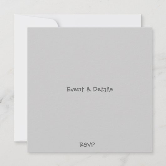 かわいい子犬カップル　パーソナライズパーティー招待状 招待状 (裏面)