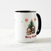 かわいい子犬クリスマスコーヒーマグ マグカップ (正面右)