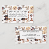 かわいい子犬グルーミング ロイヤリティカード (正面/裏面)