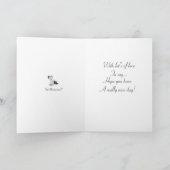 かわいい子犬コリー犬realistパパのアートカード カード (内部)