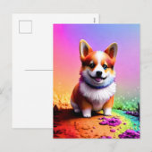 かわいい子犬コーギドッグ–36475 シーズンポストカード (正面/裏面)
