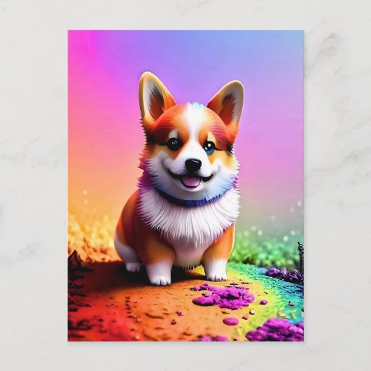 かわいい子犬コーギドッグ–36475 シーズンポストカード (正面)