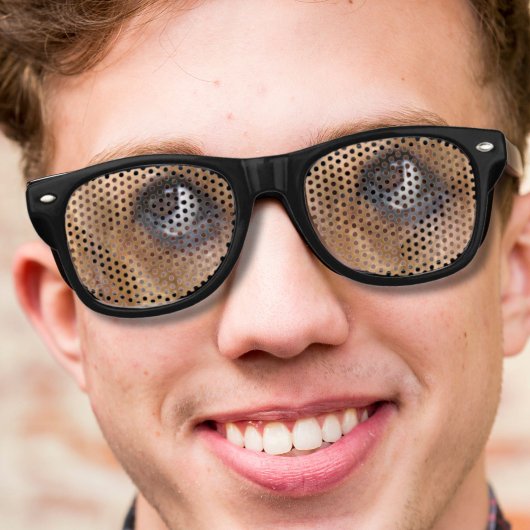 かわいい子犬ゴールデンレトリバーの目 レトロサングラス