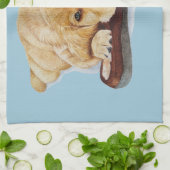 かわいい子犬ゴールデンレトリバー キッチンタオル (折り畳み)