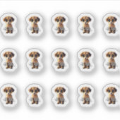 かわいい子犬ステッカー シール (正面)