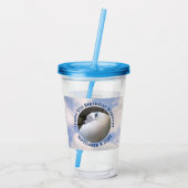 かわいい子犬スリーピングブルースカイ5th誕生日 アクリルタンブラー (裏面)