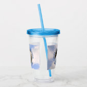 かわいい子犬スリーピングブルースカイ5th誕生日 アクリルタンブラー (左)