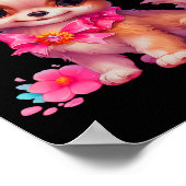 かわいい子犬ハッピードッグ、子犬子供部屋 ポスター (角)