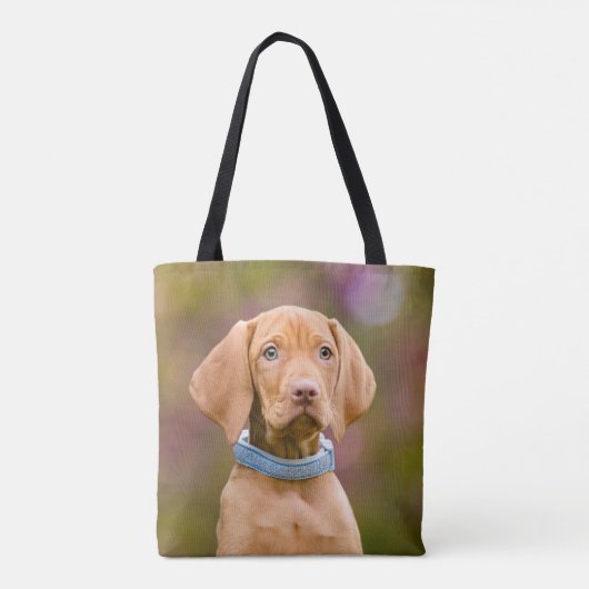 かわいい子犬ハンガリーのVizsla犬の子犬の写真 – トートバッグ (裏面)