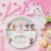 かわいい子犬バルーン誕生日パーティー ペーパープレート (パーティー)