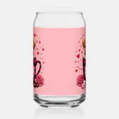 かわいい子犬バレンタインバッファロープレイドエステティック ガラス缶 (右)