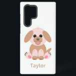 かわいい子犬パステルパーソナライズされた漫画 SAMSUNG GALAXY S22 ULTRAケース<br><div class="desc">このおもしろい、モダントレンディー、手描きデザインは、パステルカラーの可愛らしく、かわいい子犬の名前を付けパーソナライズされたている。この電話ケースはあなたの子供や愛する人のための素晴らしい贈り物になることができる。</div>
