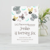 かわいい子犬パティー誕生日パーティー 招待状 (スタンド正面)