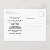 かわいい子犬パーソナライズされたが卒業   インビテーションポストカード (裏面)