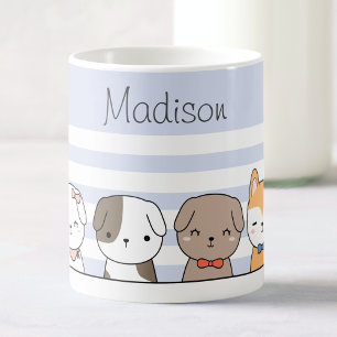 かわいい子犬パーソナライズされたたち コーヒーマグカップ