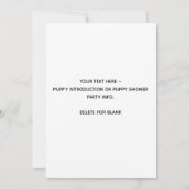 かわいい子犬パーソナライズされたの女の子新ペット 案内状 (裏面)