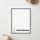 かわいい子犬パーソナライズされたの文房具ノートカード ノートカード (正面/裏面インサイチュ)