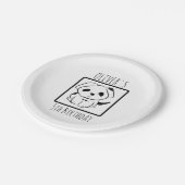 かわいい子犬パーソナライズされたの誕生日パーティー ペーパープレート (アングル)