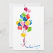 かわいい子犬パーティー - ペットの写真 子犬の誕生日パーティー 招待状 (裏面)