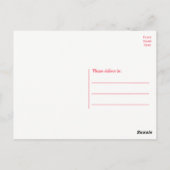 かわいい子犬ピンクの漫画ボクサー犬ありがとう ポストカード (裏面)