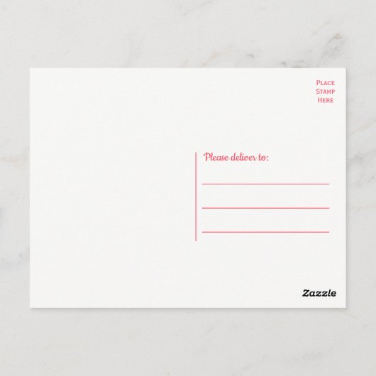 かわいい子犬ピンクの漫画ボクサー犬ありがとう ポストカード (裏面)