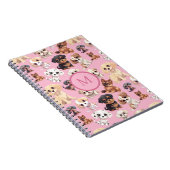 かわいい子犬ピンク ノートブック (右側)