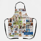 かわいい子犬フォトモンタージュかわいい犬のパターン エプロン (正面)