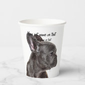 かわいい子犬フランスのめ 紙コップ (正面)