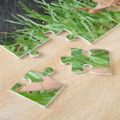 かわいい子犬ブラックラブラドールレトリバー ジグソーパズル (側面)