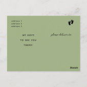 かわいい子犬ベビーシャワー招待状はがき ポストカード (裏面)