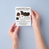 かわいい子犬ペットストア&トリマー広告ズ チラシ (手)