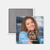 かわいい子犬ペット愛おばあちゃんパーソナライズ マグネット (正面/裏面)