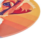 かわいい子犬ポップ・アートのの芸術 カッティングボード (角)