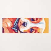 かわいい子犬ポップ・アートのの芸術 ヨガマット (正面(横))