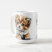 かわいい子犬マグカップ コーヒーマグカップ (正面左)