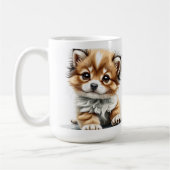 かわいい子犬マグカップ コーヒーマグカップ (左)
