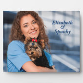 かわいい子犬ママ写真イーゼルパーソナライズ フォトプラーク (正面)